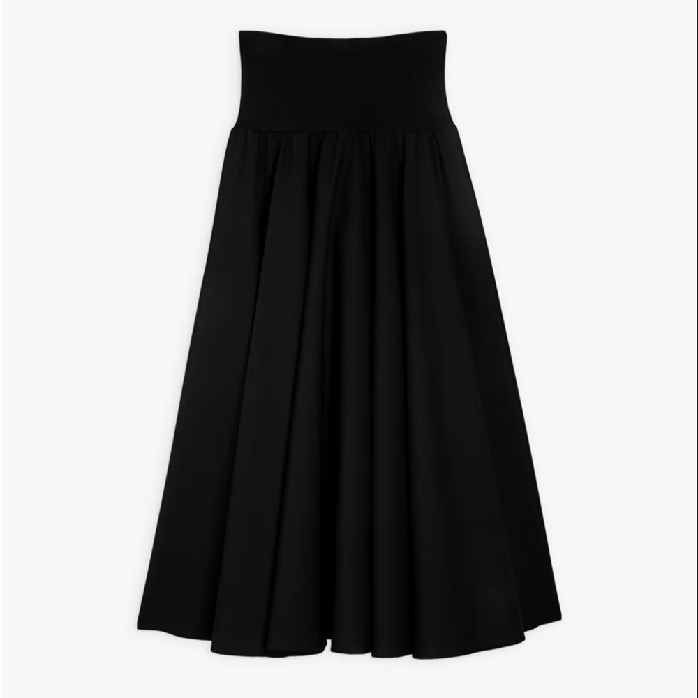Agnes B. Black A-Line Midi Skirt - Picture 3 of 11